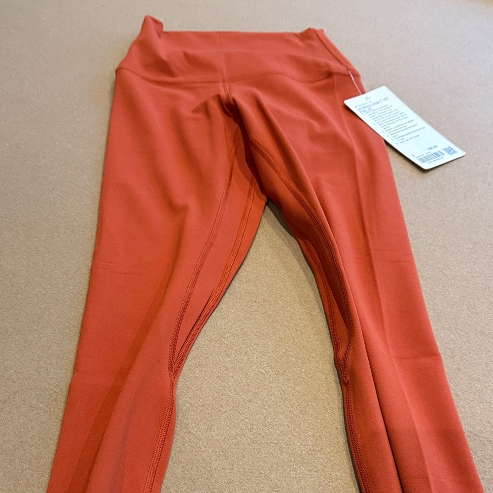 Lululemon Athletica High-Rise Leggings in Rust